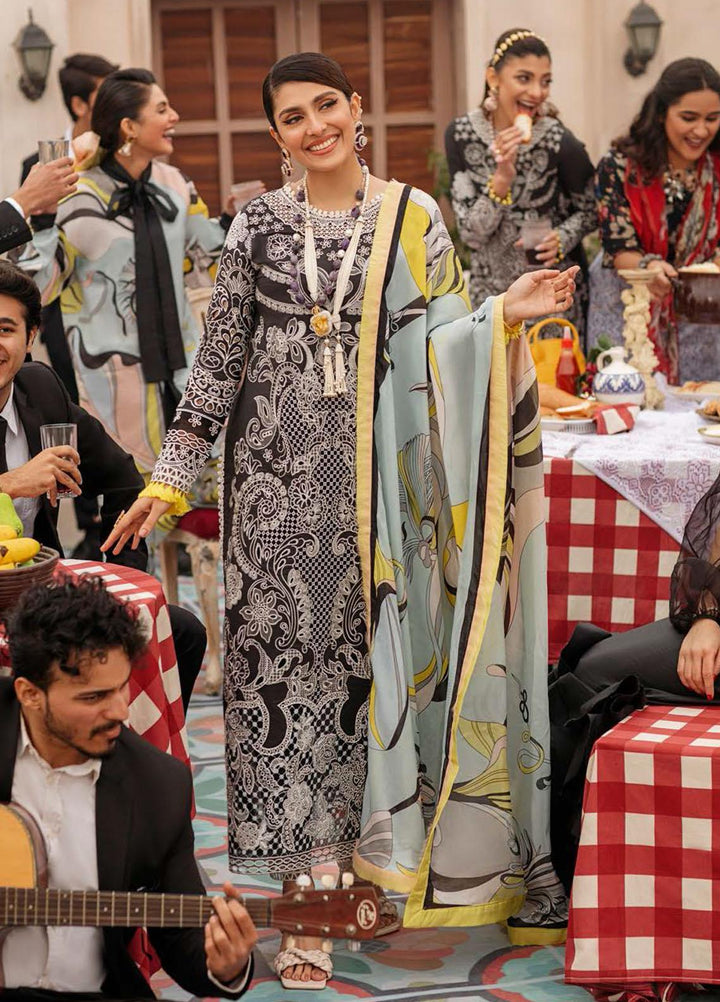 Mushq Embroidered Lawn Suits Unstitched 3 Piece MQ22FDV MSL22-15 CAMILA - Luxury Summer Collection