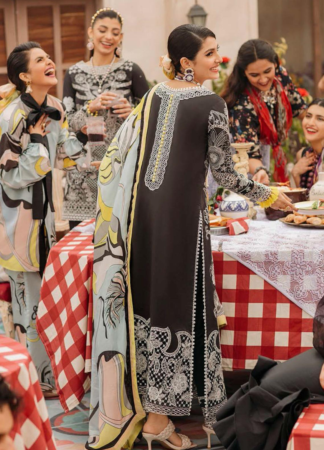 Mushq Embroidered Lawn Suits Unstitched 3 Piece MQ22FDV MSL22-15 CAMILA - Luxury Summer Collection