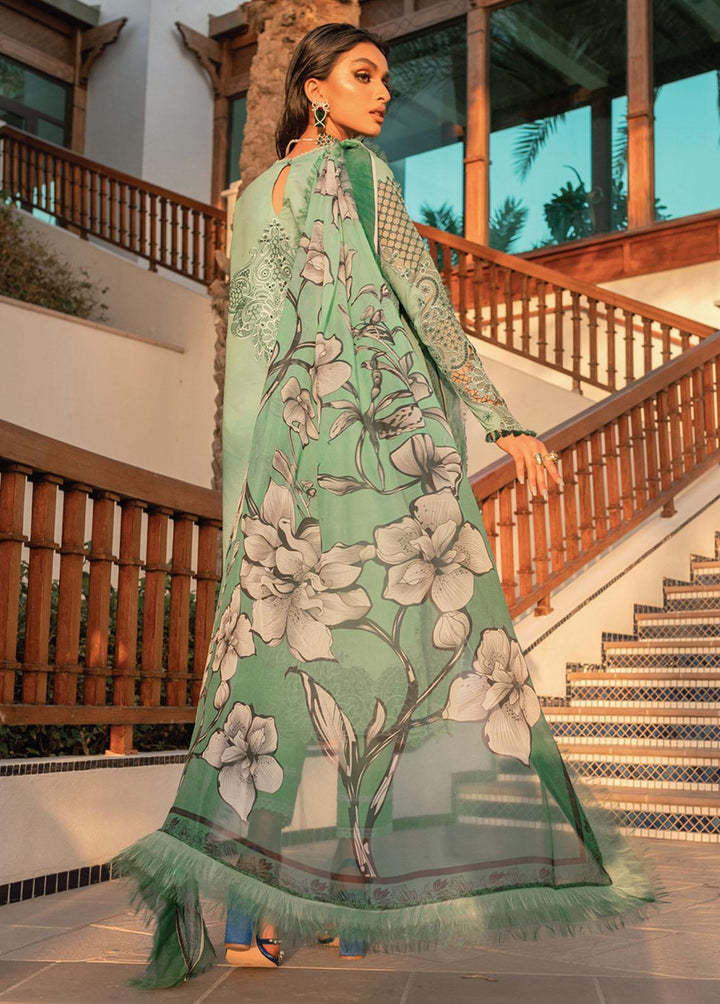 Hemline By Mushq Embroidered Lawn Suits Unstitched 3 Piece MQ22SS HM22-02B Fresh Sage - Spring / Summer Collection