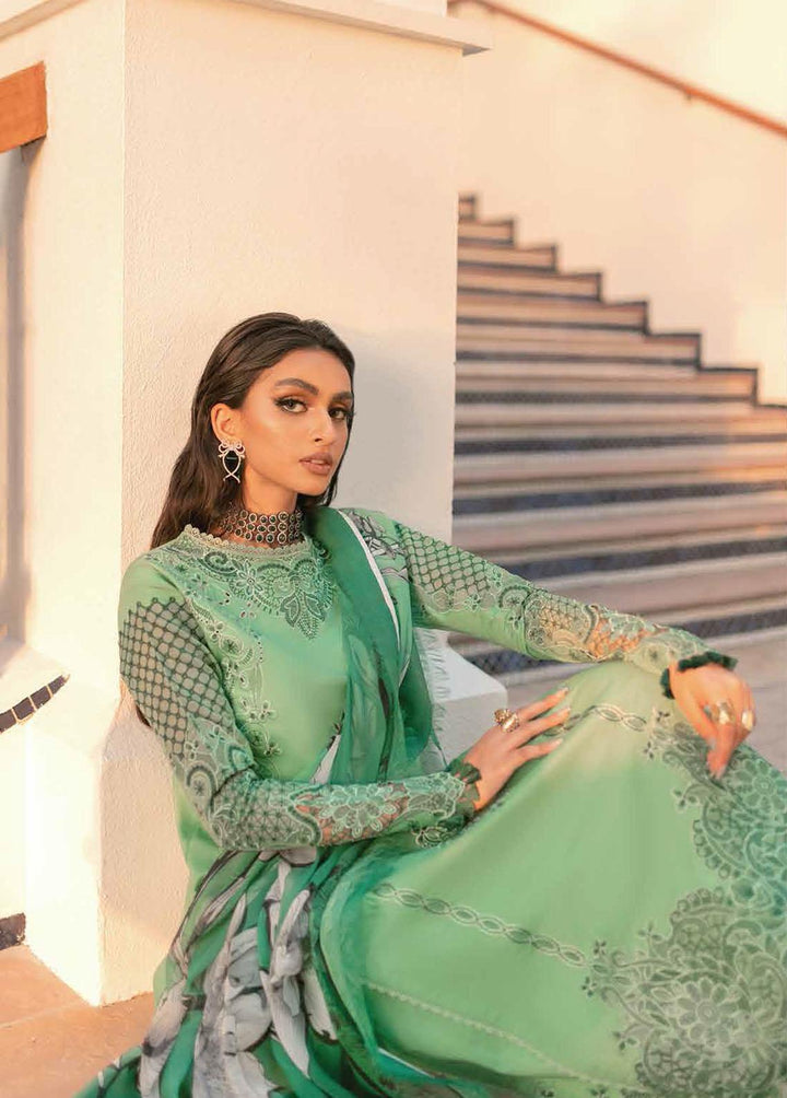Hemline By Mushq Embroidered Lawn Suits Unstitched 3 Piece MQ22SS HM22-02B Fresh Sage - Spring / Summer Collection