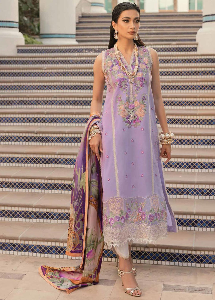 Hemline By Mushq Embroidered Lawn Suits Unstitched 3 Piece MQ22SS HM22-03A Amethyst - Spring / Summer Collection