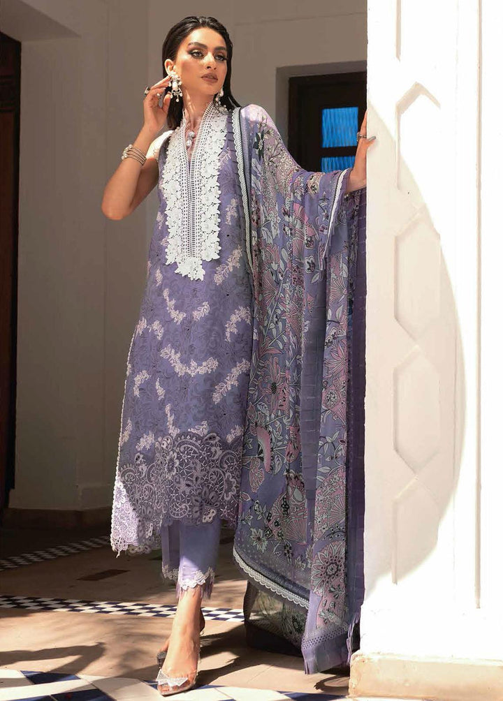 Hemline By Mushq Embroidered Lawn Suits Unstitched 3 Piece MQ22SS HM22-06A Lavender Aura - Spring / Summer Collection