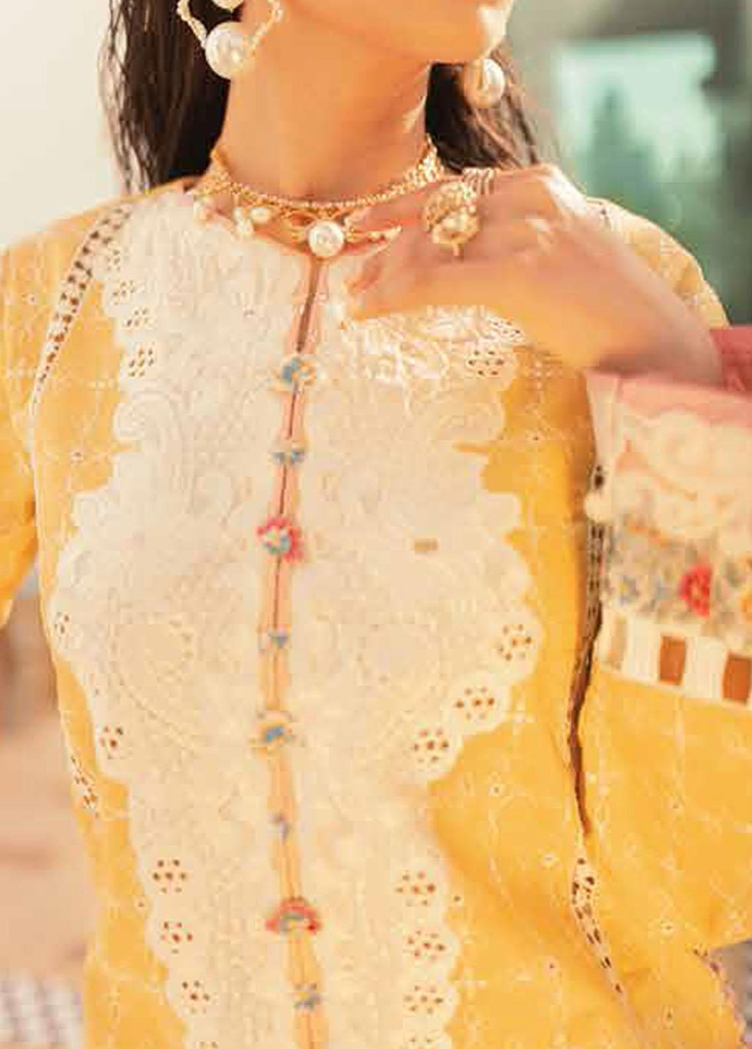 Hemline By Mushq Embroidered Lawn Suits Unstitched 3 Piece MQ22SS HM22-08A Gold Finch - Spring / Summer Collection