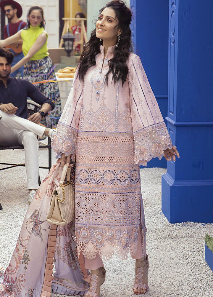 Mushq Embroidered Lawn Suits Unstitched 3 Piece MQ21L MLL-01 Chintz Rose - Spring Summer Collection