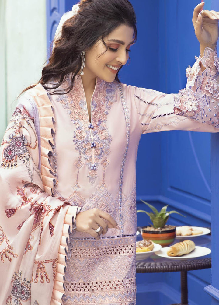 Mushq Embroidered Lawn Suits Unstitched 3 Piece MQ21L MLL-01 Chintz Rose - Spring Summer Collection