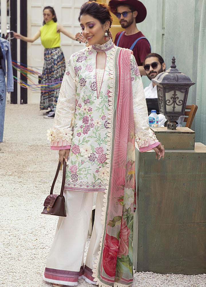 Mushq Embroidered Lawn Suits Unstitched 3 Piece MQ21L MML-03 Tea Rose - Spring Summer Collection