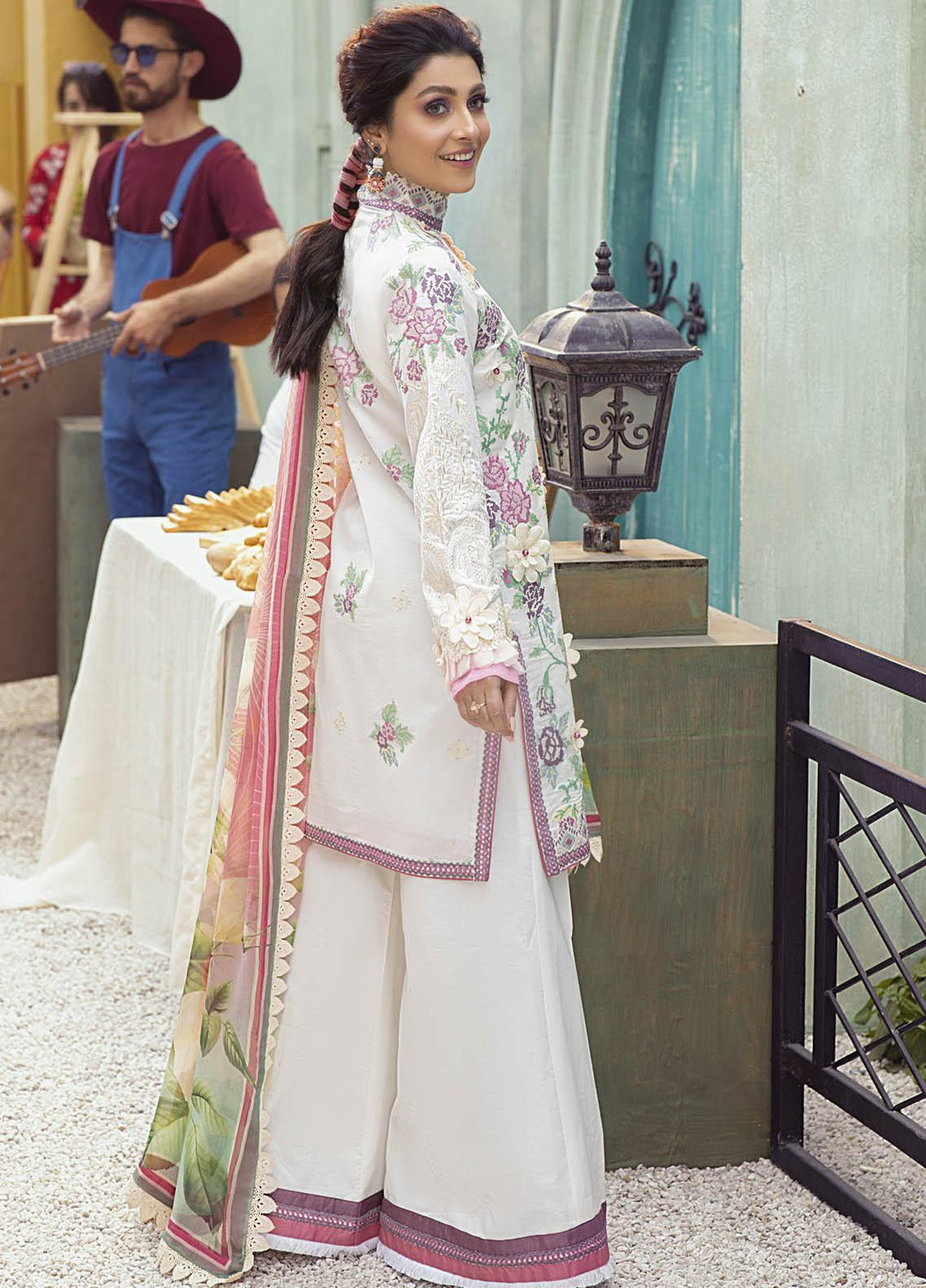 Mushq Embroidered Lawn Suits Unstitched 3 Piece MQ21L MML-03 Tea Rose - Spring Summer Collection