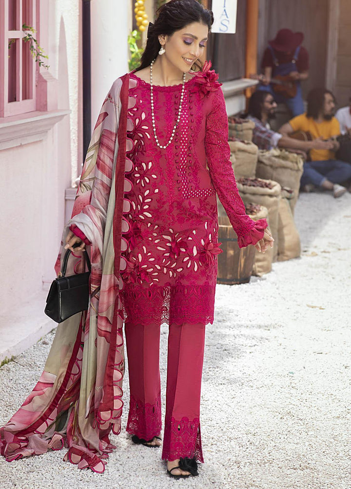 Mushq Embroidered Lawn Suits Unstitched 3 Piece MQ21L MML-04 Ruby Woo - Spring Summer Collection