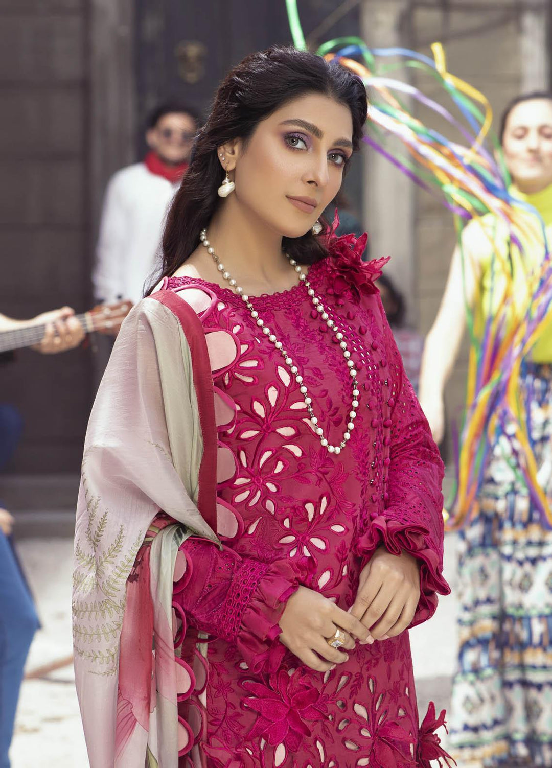 Mushq Embroidered Lawn Suits Unstitched 3 Piece MQ21L MML-04 Ruby Woo - Spring Summer Collection
