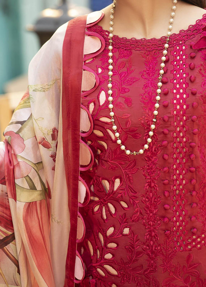 Mushq Embroidered Lawn Suits Unstitched 3 Piece MQ21L MML-04 Ruby Woo - Spring Summer Collection