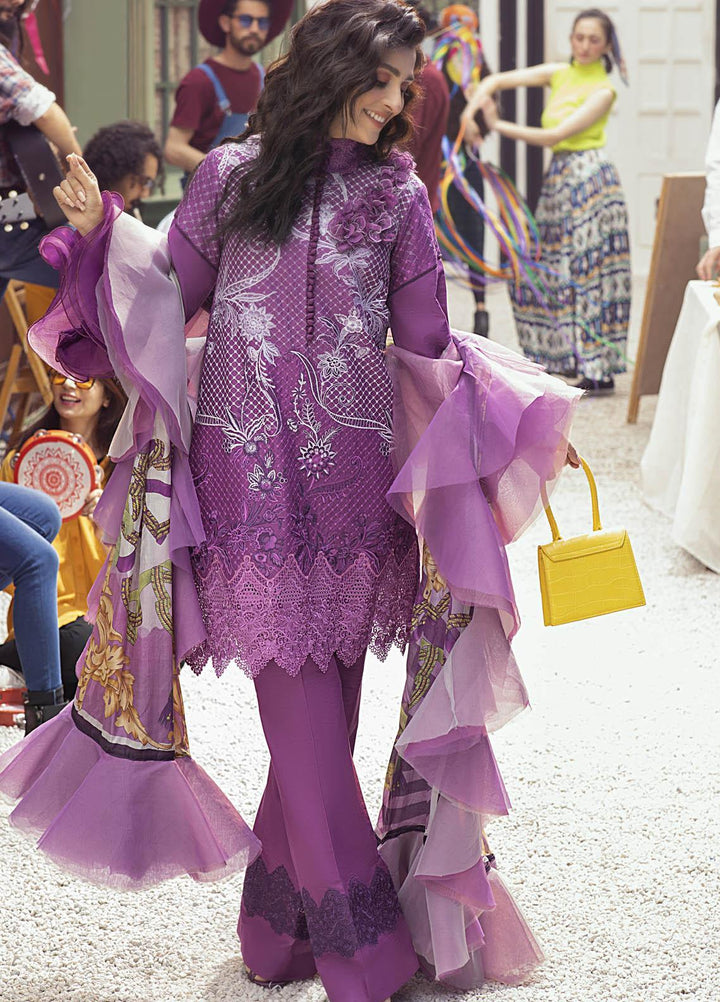 Mushq Embroidered Lawn Suits Unstitched 3 Piece MQ21L MML-05 Crushed Grape - Spring Summer Collection