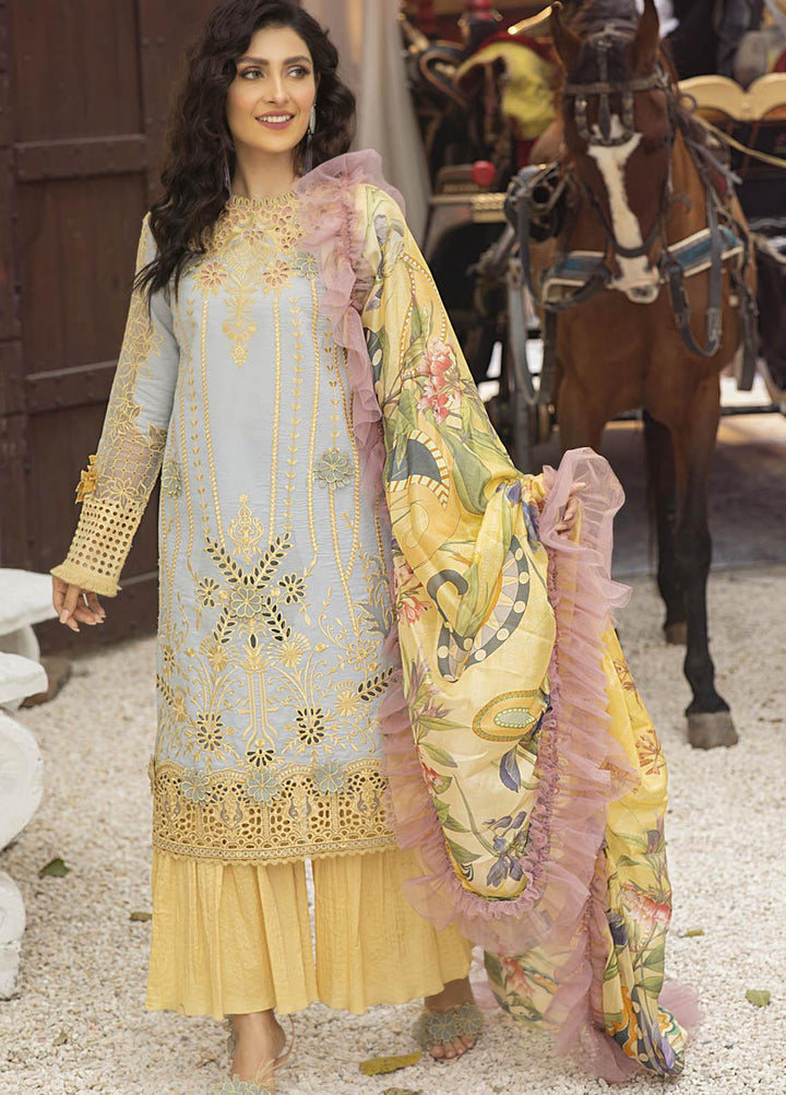 Mushq Embroidered Lawn Suits Unstitched 3 Piece MQ21L MML-06 Lime Light - Spring Summer Collection