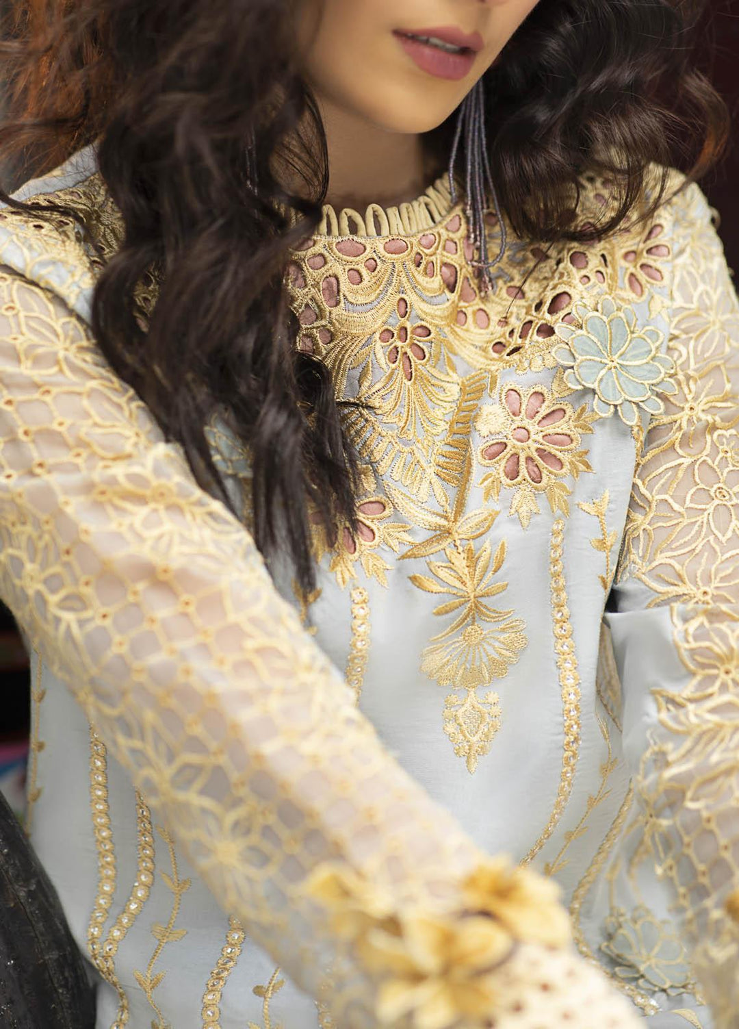 Mushq Embroidered Lawn Suits Unstitched 3 Piece MQ21L MML-06 Lime Light - Spring Summer Collection