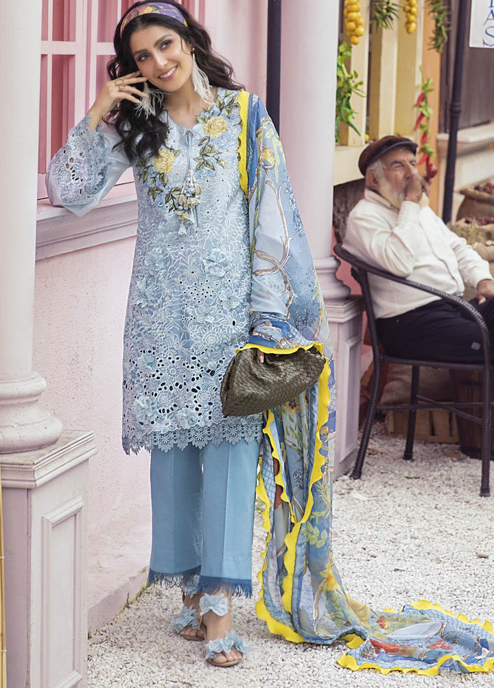 Mushq Embroidered Lawn Suits Unstitched 3 Piece MQ21L MML-07 Aqua Marine - Spring Summer Collection