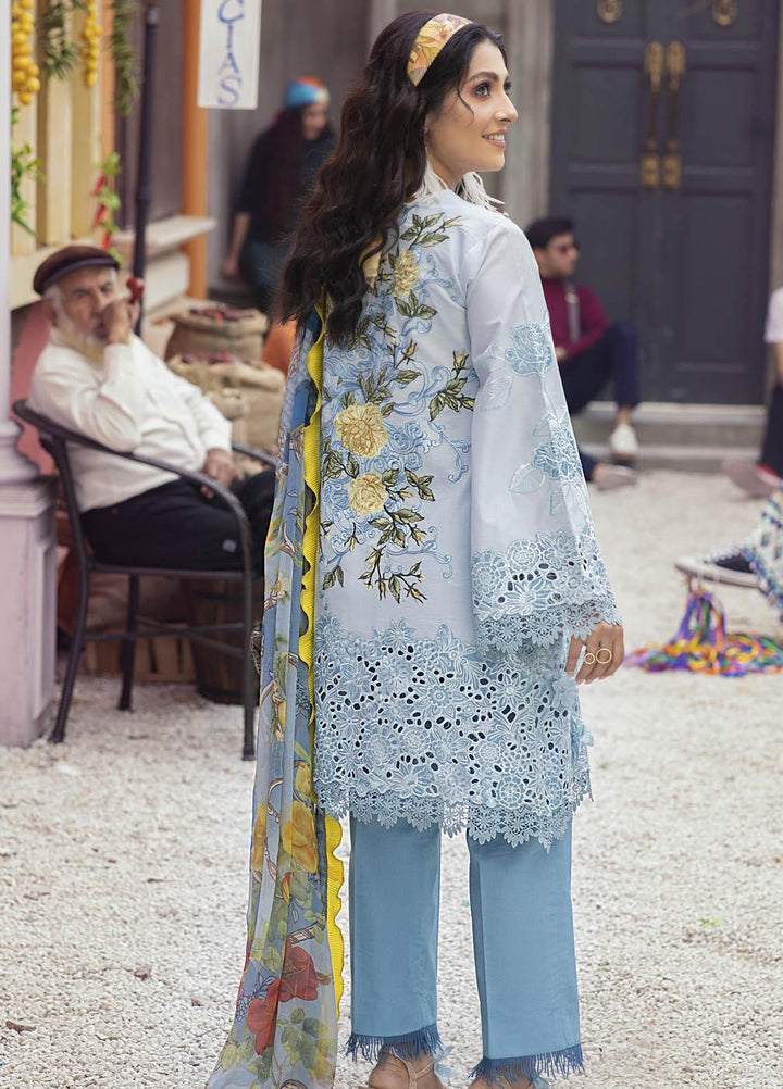 Mushq Embroidered Lawn Suits Unstitched 3 Piece MQ21L MML-07 Aqua Marine - Spring Summer Collection