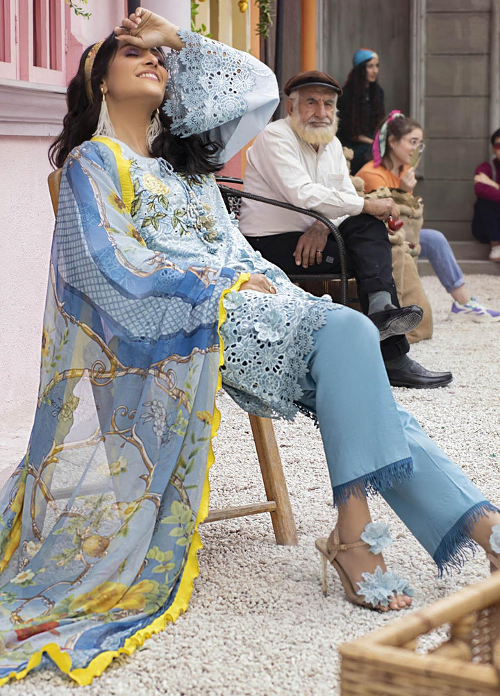 Mushq Embroidered Lawn Suits Unstitched 3 Piece MQ21L MML-07 Aqua Marine - Spring Summer Collection