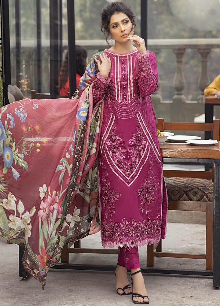Mushq Embroidered Lawn Suits Unstitched 3 Piece MQ21L MML-12 Costa Chic - Spring Summer Collection