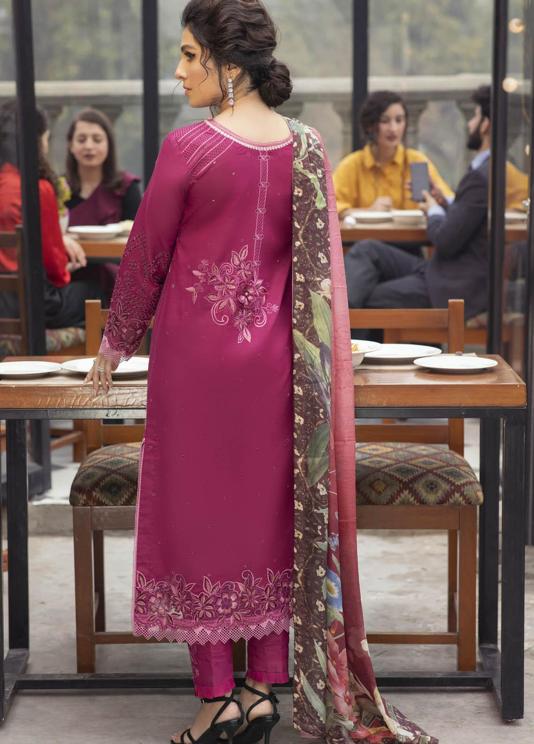 Mushq Embroidered Lawn Suits Unstitched 3 Piece MQ21L MML-12 Costa Chic - Spring Summer Collection