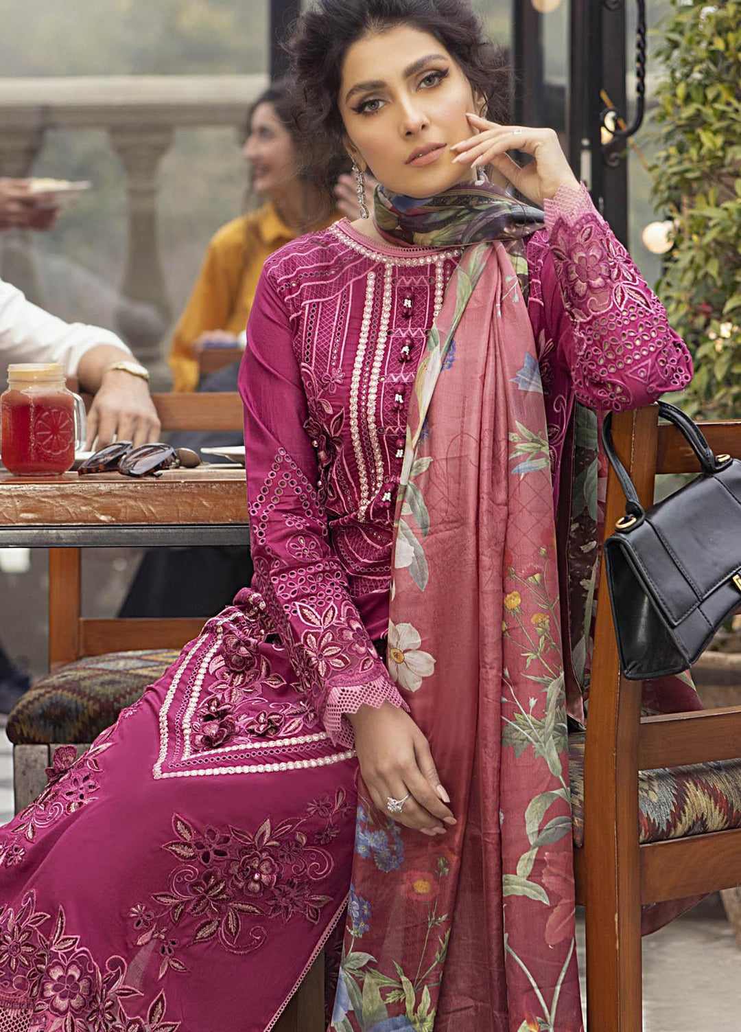 Mushq Embroidered Lawn Suits Unstitched 3 Piece MQ21L MML-12 Costa Chic - Spring Summer Collection