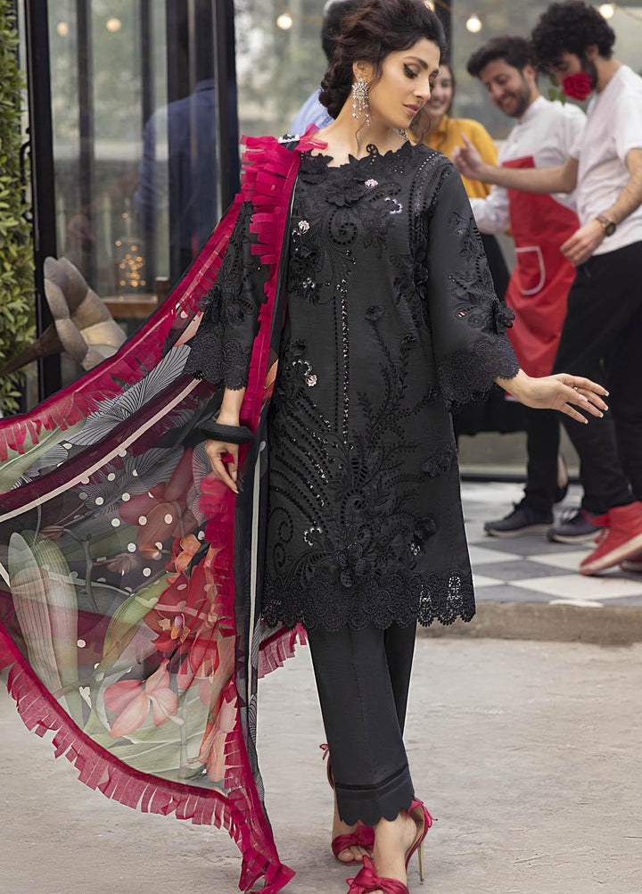 Mushq Embroidered Lawn Suits Unstitched 3 Piece MQ21L MML-14 Moonless Night - Spring Summer Collection