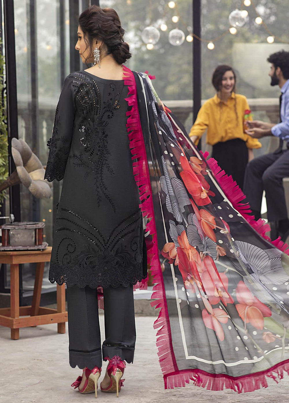 Mushq Embroidered Lawn Suits Unstitched 3 Piece MQ21L MML-14 Moonless Night - Spring Summer Collection