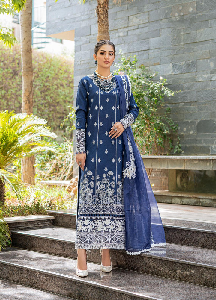 Mushq Ready to Wear  Lawn 3 Piece Dress MQ22MC MCP2-08 BLUE RIBBON