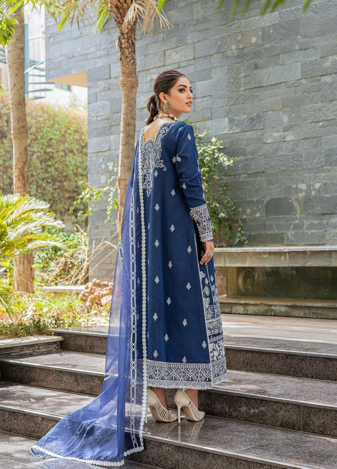 Mushq Ready to Wear  Lawn 3 Piece Dress MQ22MC MCP2-08 BLUE RIBBON