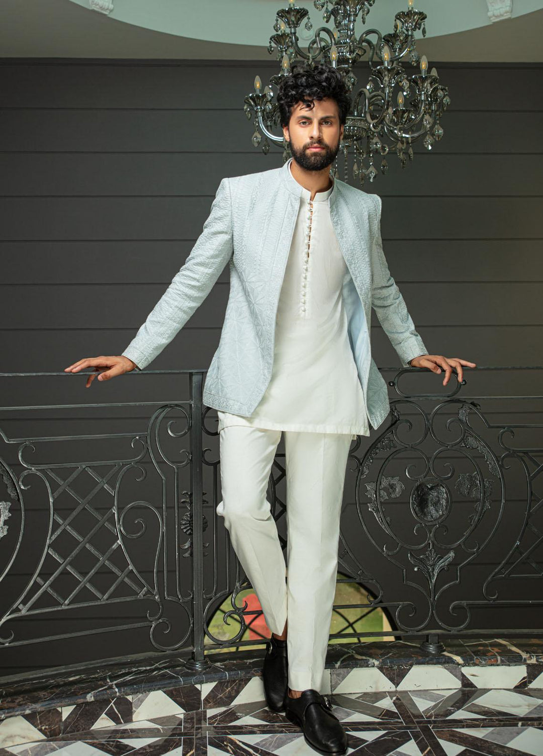 Mushq Cotton Festive Coat for Men -  ETHER (C)