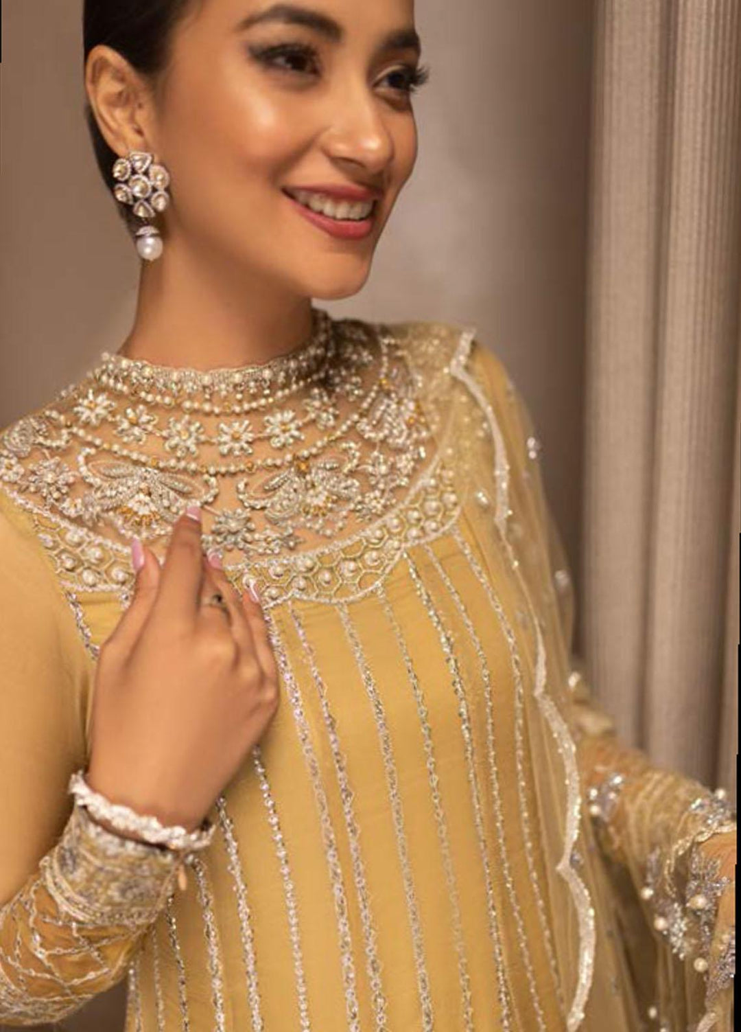 Mushq Embroidered Chiffon Suits Unstitched 3 Piece MQ22WD MSQ 22 - 02 Tensil - Wedding Collection