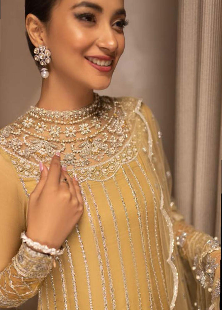 Mushq Embroidered Chiffon Suits Unstitched 3 Piece MQ22WD MSQ 22 - 02 Tensil - Wedding Collection