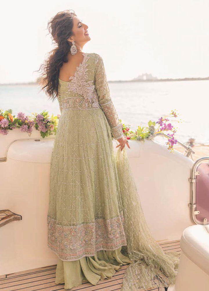 Mushq Embroidered Chiffon Suits Unstitched 3 Piece MQ22WD MSQ 22 - 03 Mizzle - Wedding Collection