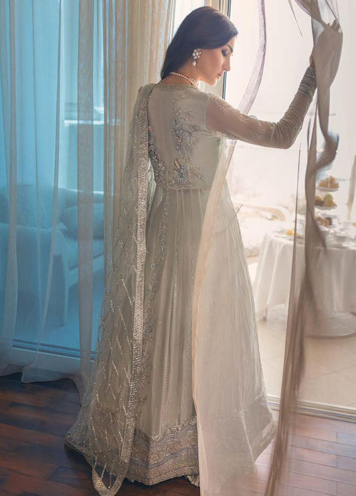 Mushq Embroidered Chiffon Suits Unstitched 3 Piece MQ22WD MSQ 22 - 06 Scotch Mist - Wedding Collection