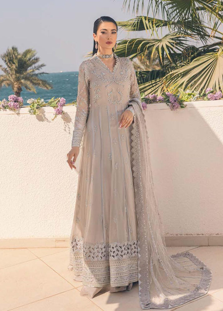 Mushq Embroidered Chiffon Suits Unstitched 3 Piece MQ22WD MSQ 22 - 08 Sprinkle - Wedding Collection