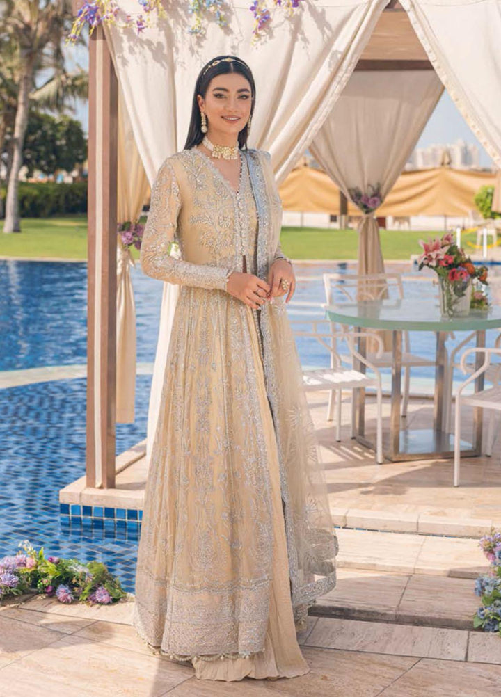 Mushq Embroidered Chiffon Suits Unstitched 3 Piece MQ22WD MSQ 22 - 09 Afterglow - Wedding Collection