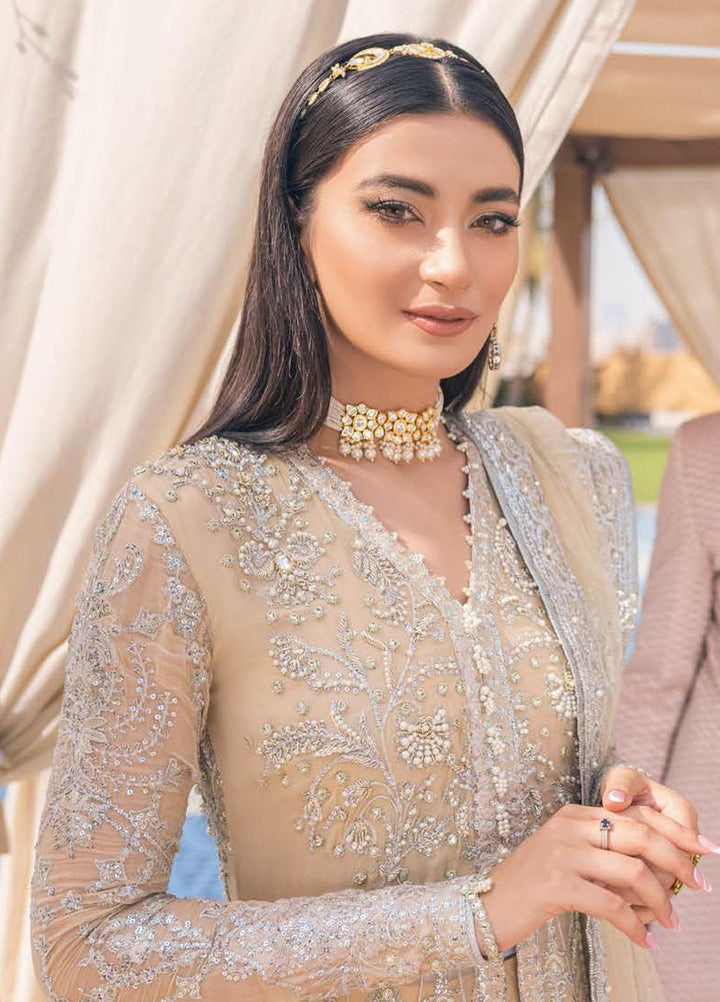 Mushq Embroidered Chiffon Suits Unstitched 3 Piece MQ22WD MSQ 22 - 09 Afterglow - Wedding Collection