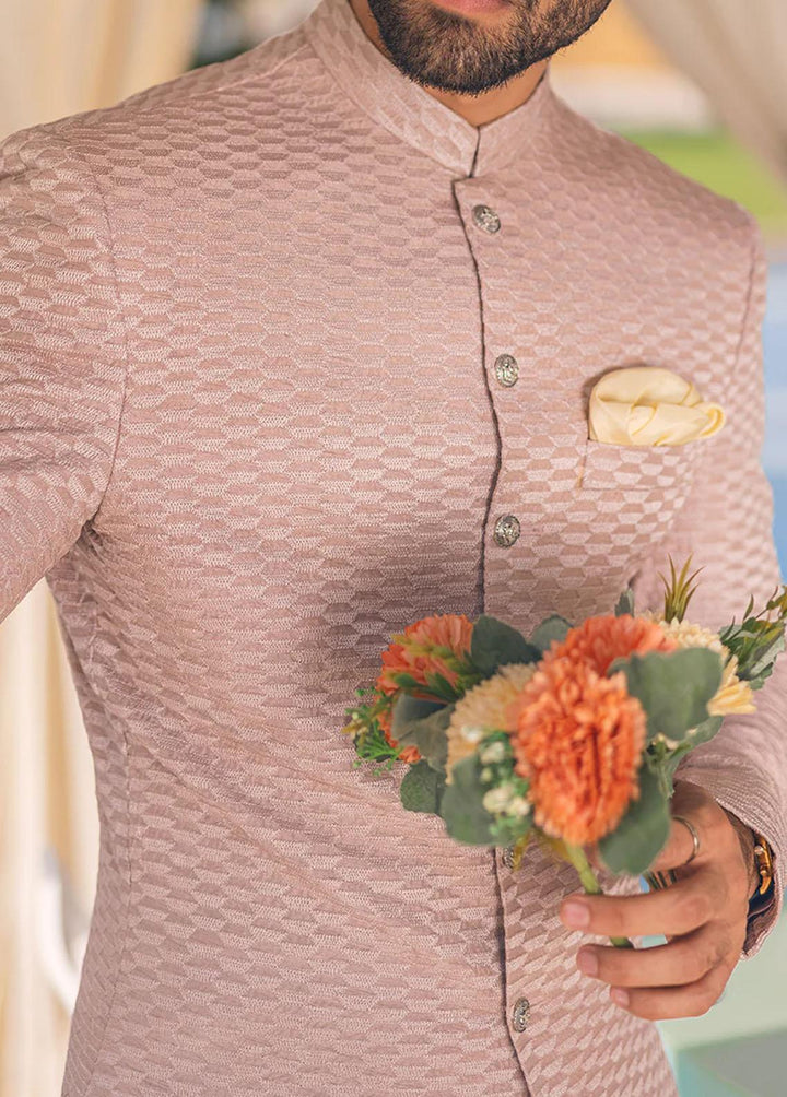 Mushq Raw Silk Formal Sherwani for Men -  MLM22-01 ROSTAM