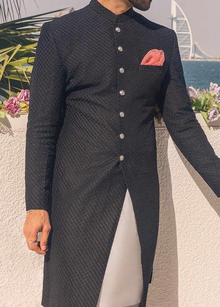 Mushq Raw Silk Formal Sherwani for Men -  MLM22-03 KAVEH