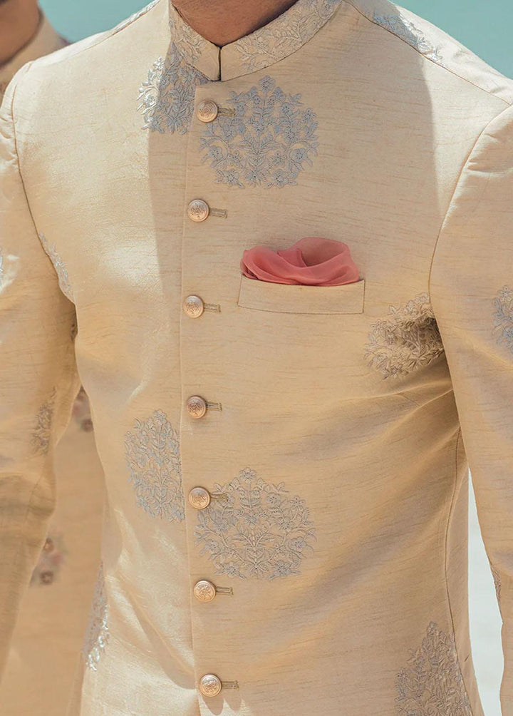 Mushq Raw Silk Formal Men Sherwani -  MLM22-04 SHAHIN