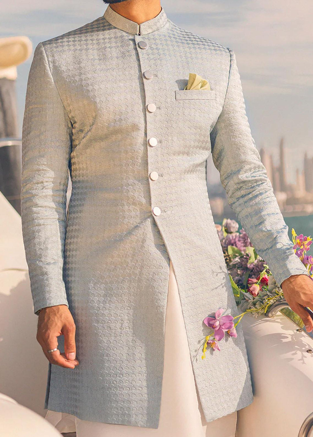 Mushq Raw Silk Formal Men Sherwani -  MLM22-06 SHAPOUR