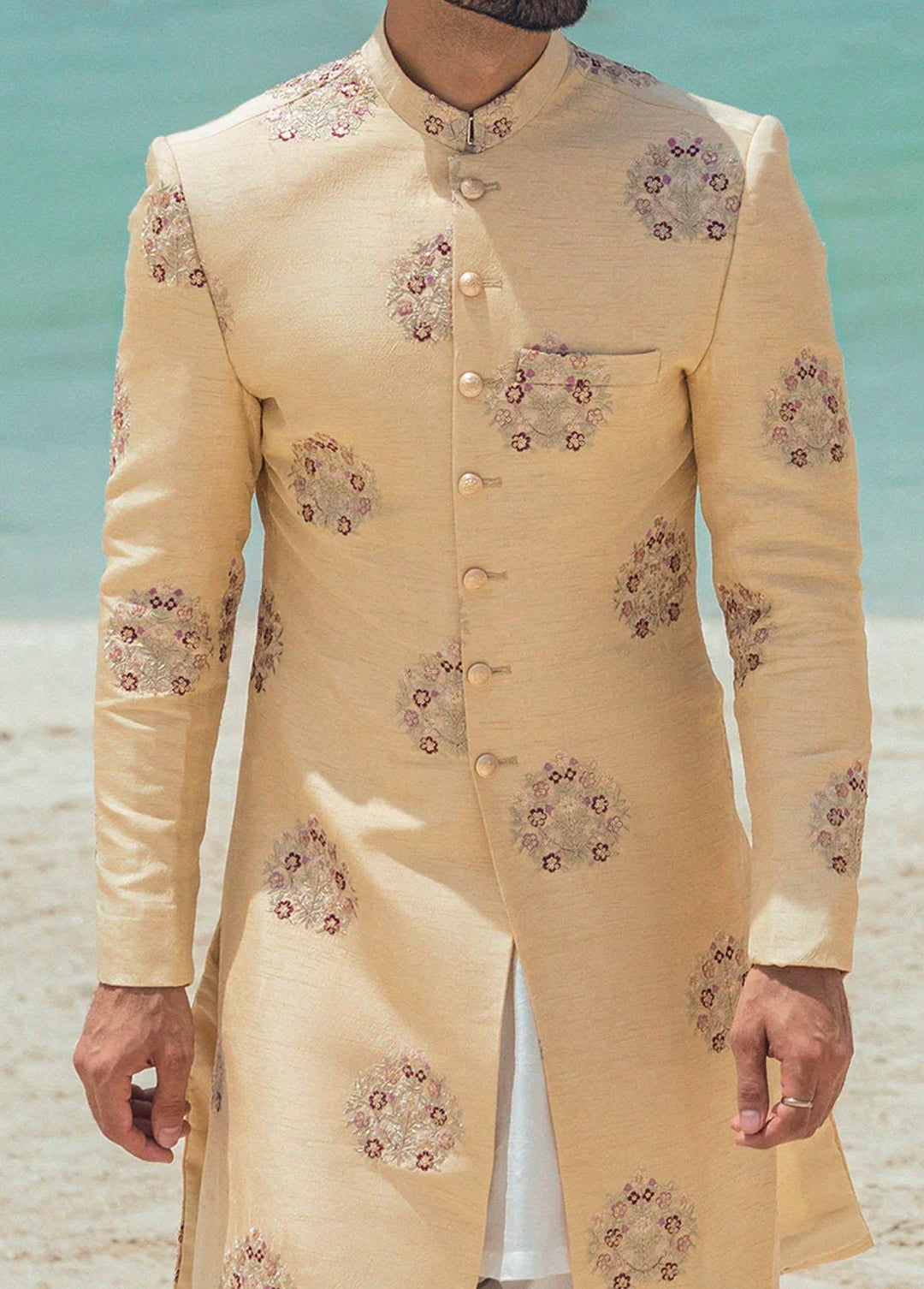 Mushq Raw Silk Formal Men Sherwani -  MLM22-08 NASR