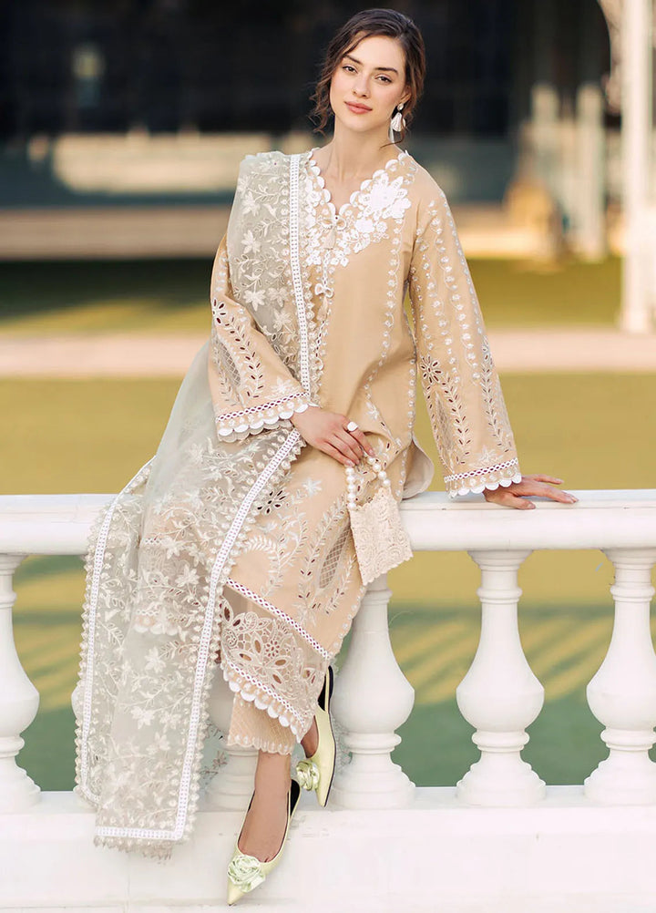 Mushq Pret Casual Lawn 3 Piece Suit D-02 Divine Desert