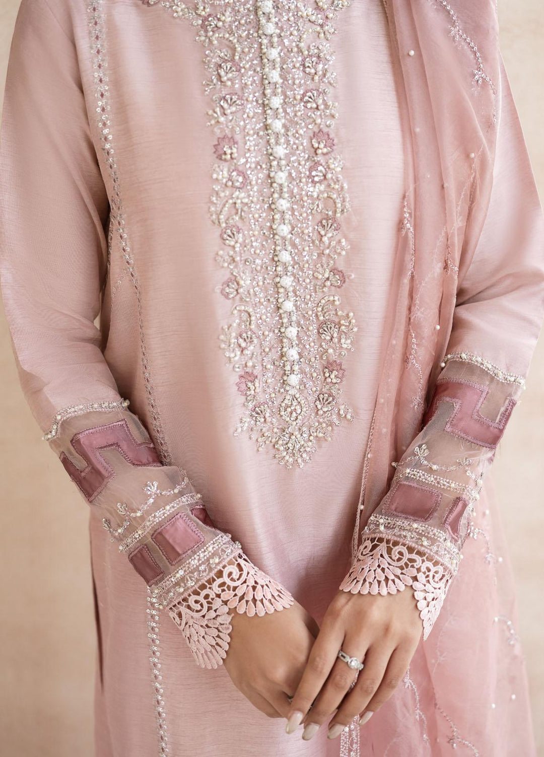 Mushq Luxury Pret  Raw Silk 3 Piece Suit MQ23CS MSP23-04 PAULINE
