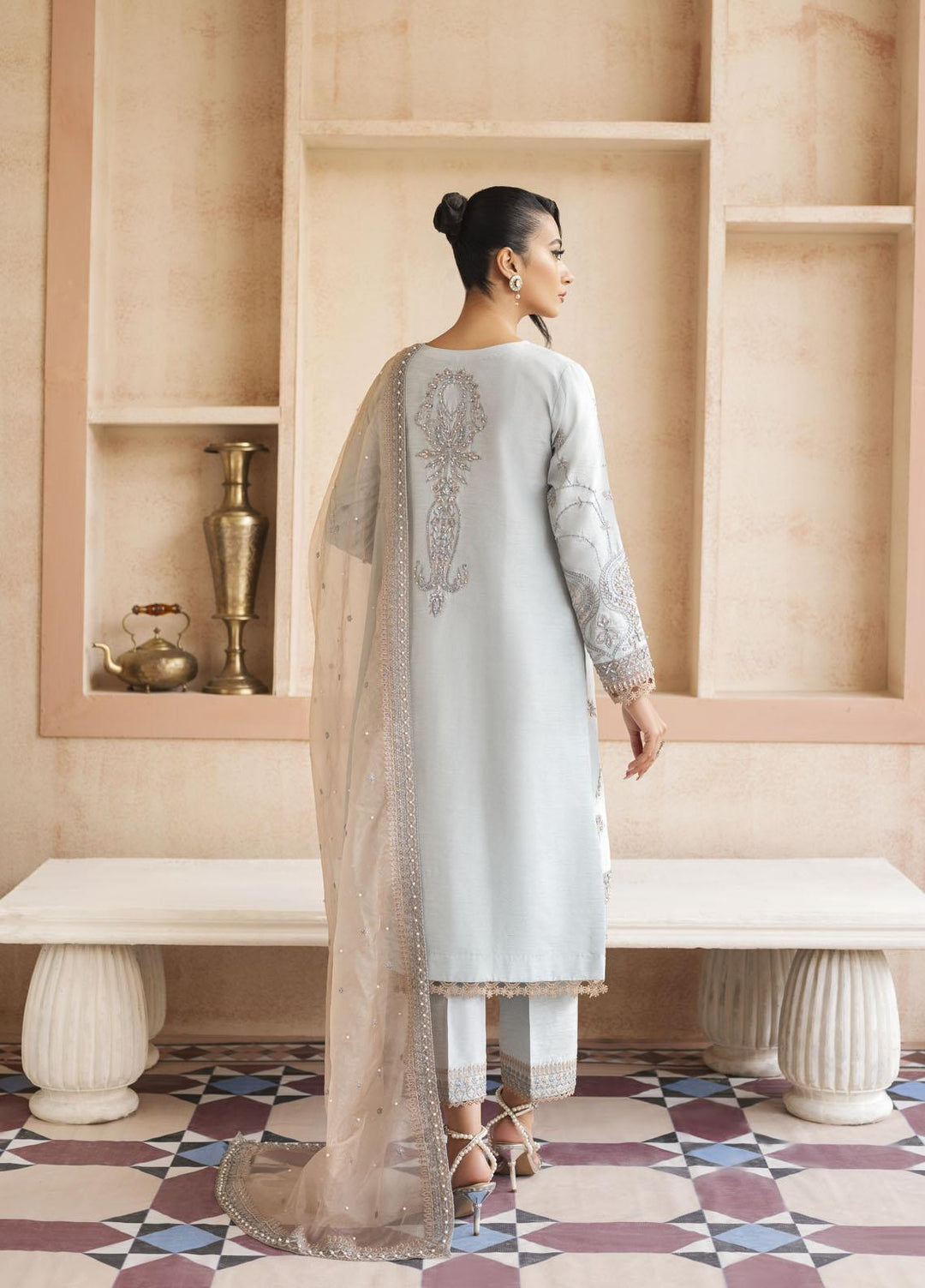 Mushq Luxury Pret  Raw Silk 3 Piece Suit MQ23CS MSP23-06 AURDEY