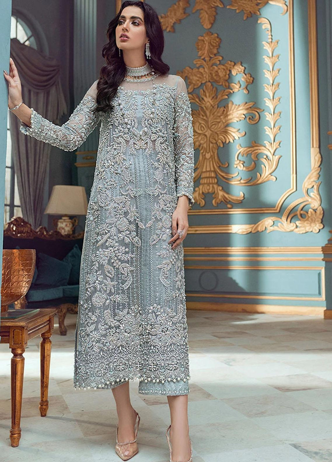 Mushq Luxury Pret  Organza 3 Piece Suit MQ21PLF LF21-01 ADELA