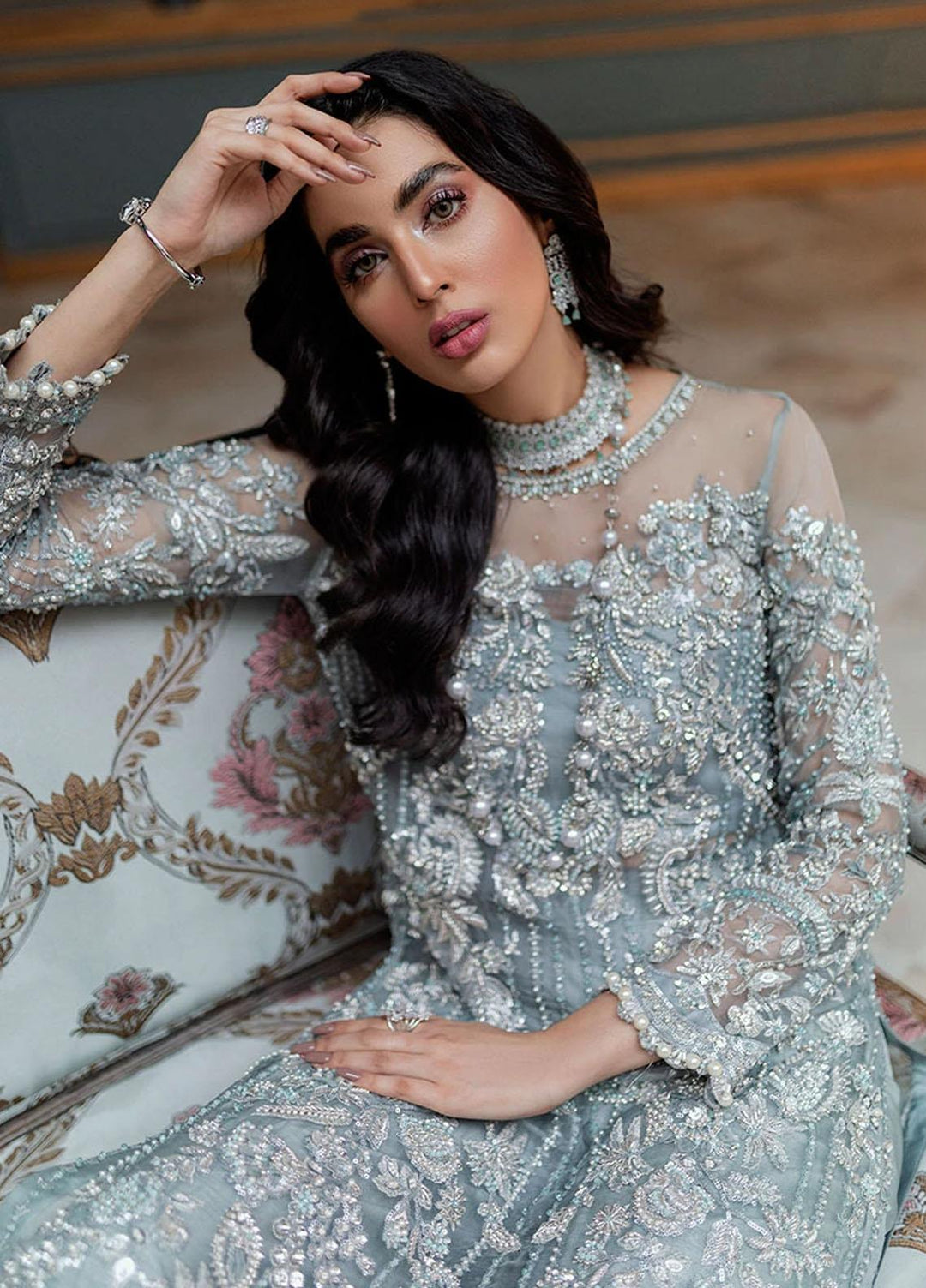 Mushq Luxury Pret  Organza 3 Piece Suit MQ21PLF LF21-01 ADELA