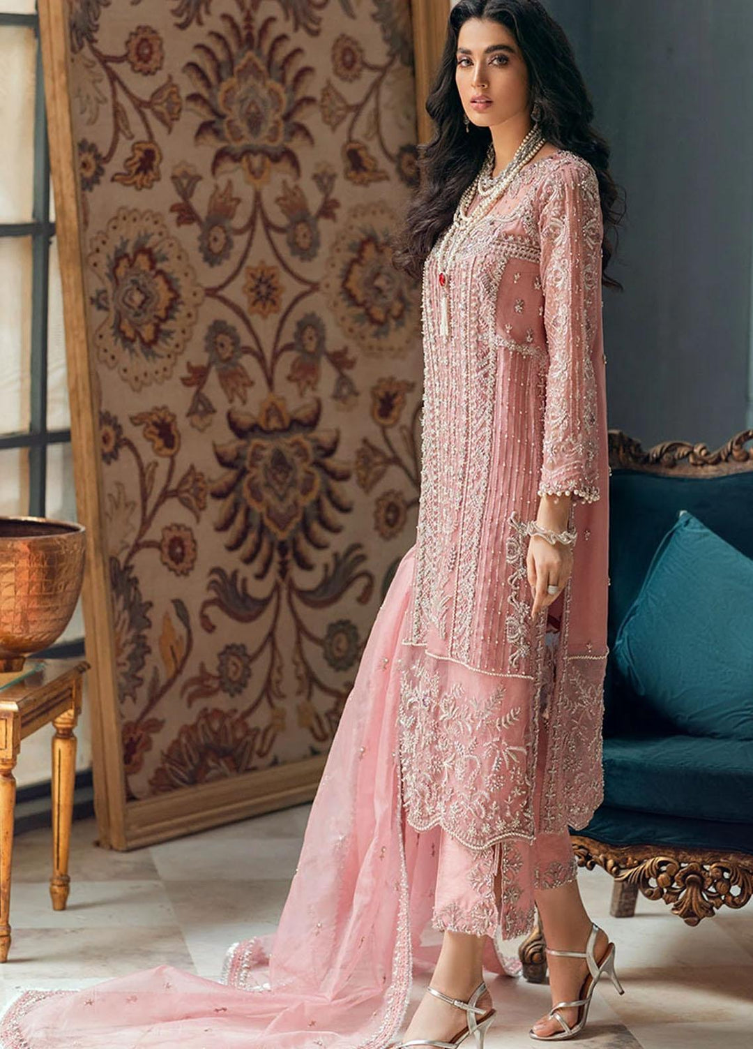 Mushq Luxury Pret  Organza Shirt MQ21PLF LF21-02 CHARLOTTE