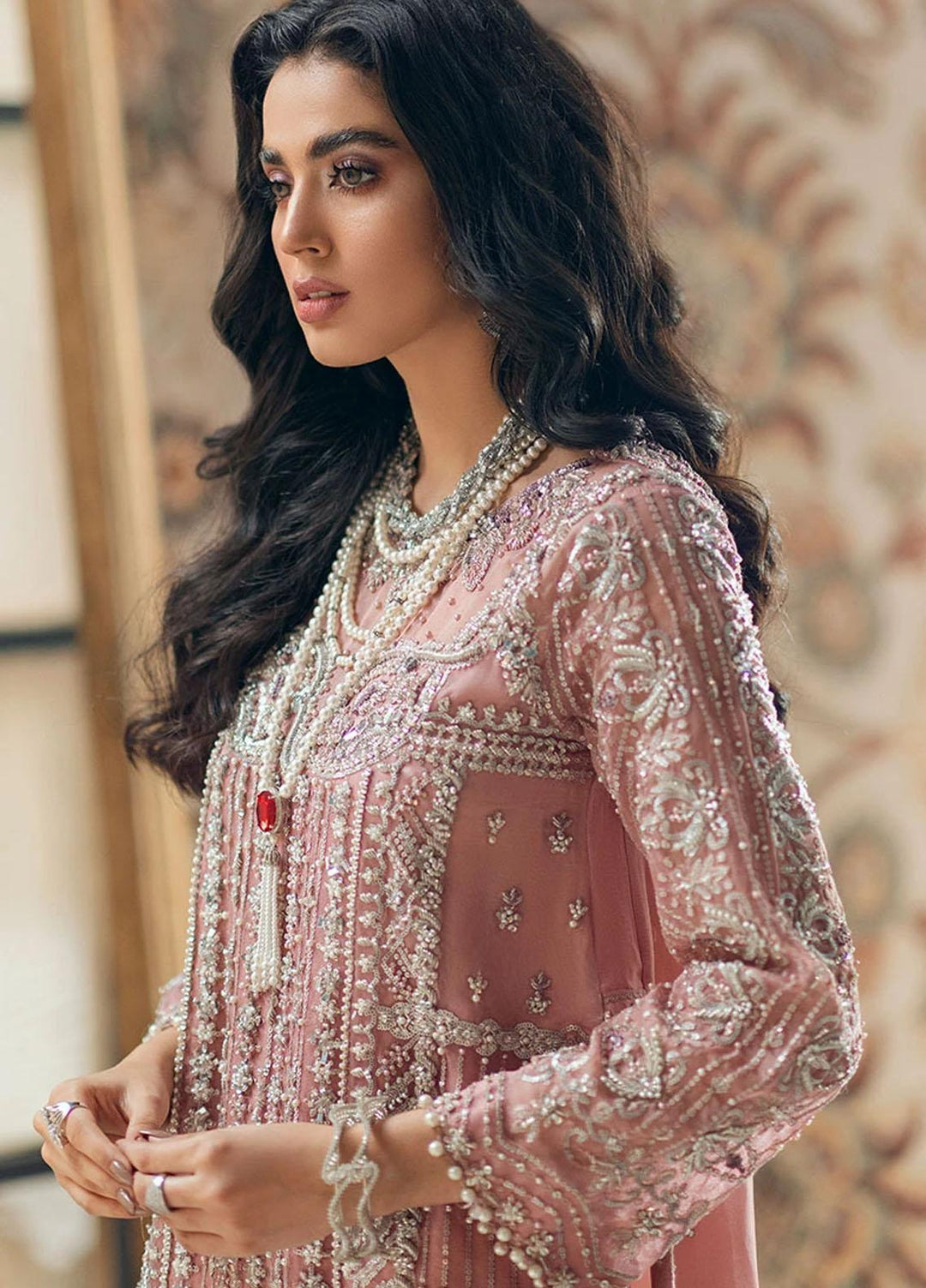 Mushq Luxury Pret  Organza Shirt MQ21PLF LF21-02 CHARLOTTE