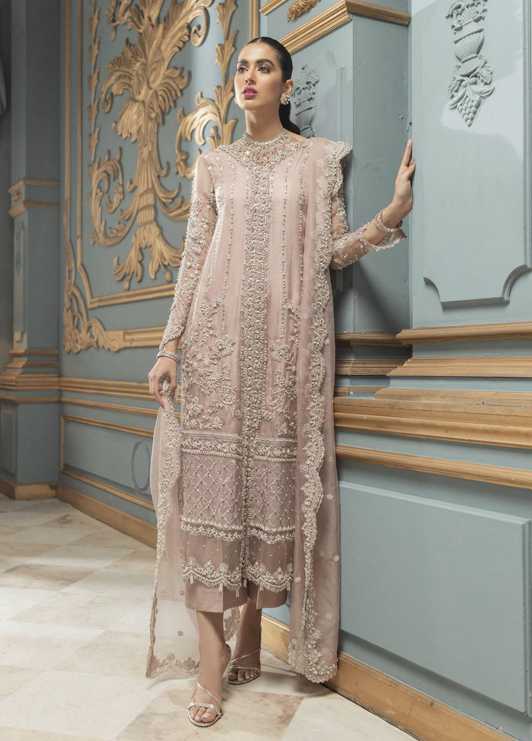 Mushq Luxury Pret  Organza 3 Piece Suit MQ21PLF LF21-04 CECILY