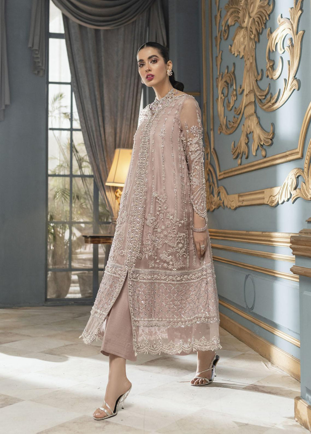 Mushq Luxury Pret  Organza 3 Piece Suit MQ21PLF LF21-04 CECILY