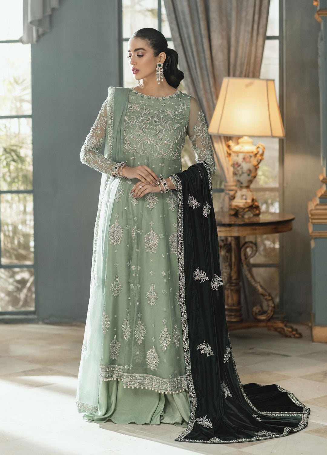 Mushq Luxury Pret  Organza Shirt MQ21PLF LF21-07 JANET
